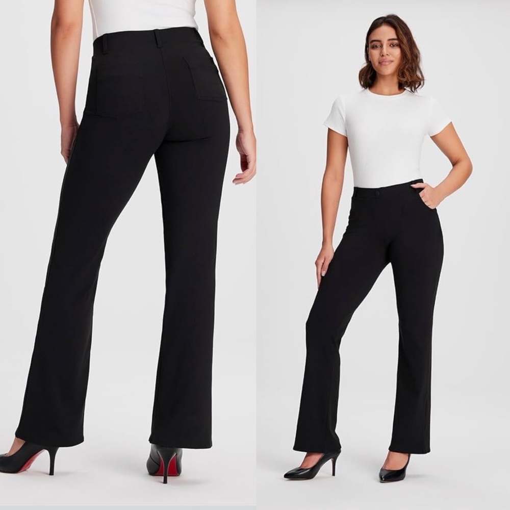 NWT Yogipace‎ Black Bootcut Stretch Pants 33L Women’s L
